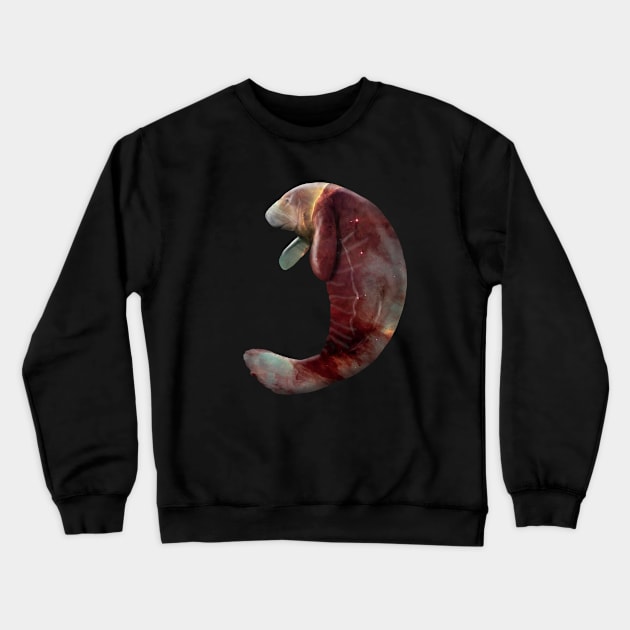 Galaxy Manatee Crewneck Sweatshirt by Kristal Stittle